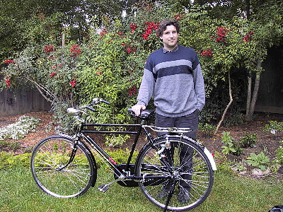 Charles with his new bike.
