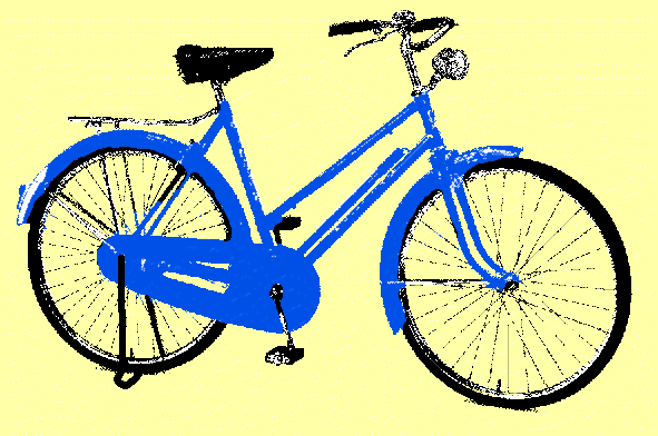 Damenrad, metallic-blau, 26 Zoll Radgröße