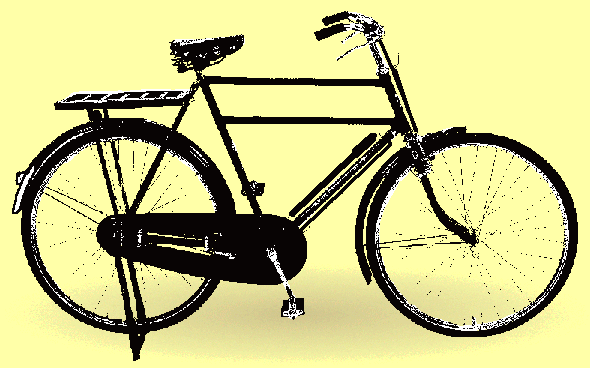 Herrenrad mit extra hohem Rahmen, Farbe: schwarz, Radgröße 28 Zoll